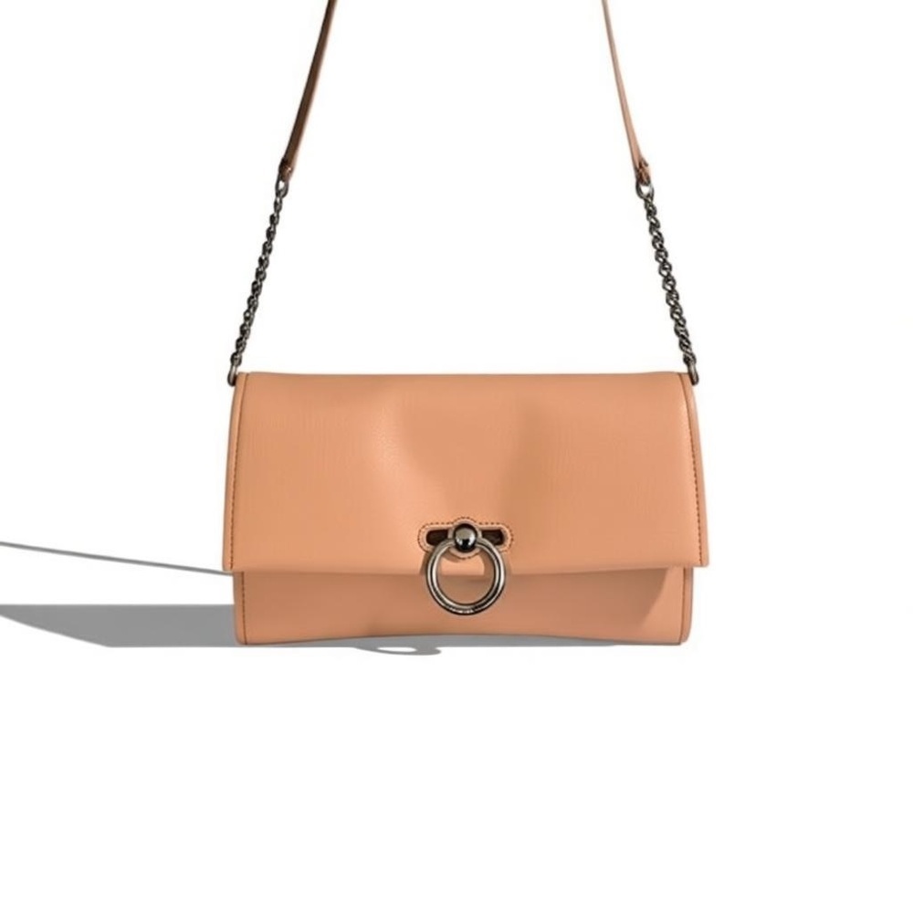 π Rebecca Minkoff Sofia Blush Leather Crossbody Clutch Convertible Chain Bag - Picture 3 of 11